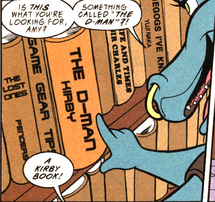 archiesonicwrld's tweet photo. In Sonic the hedgehog #65, one of the books in Jeremiah's Library is a copy of Ken Penders' "The Lost Ones".

In digital reprints, this is replaced with a copy of "Sonic Legacy Volume 1", likely due to The Lost Ones never being an Archie property. https://t.co/OZJQLbWjiN