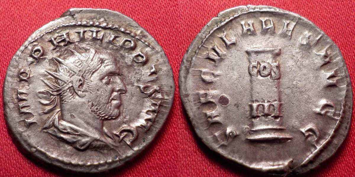 MrMonkeySwag96's tweet photo. @RoxyTall From my Roman coin collection, a silver Antoninianus of emperor Philip, Gordian’s successor and alleged assassin https://t.co/JPTsVUF8ID