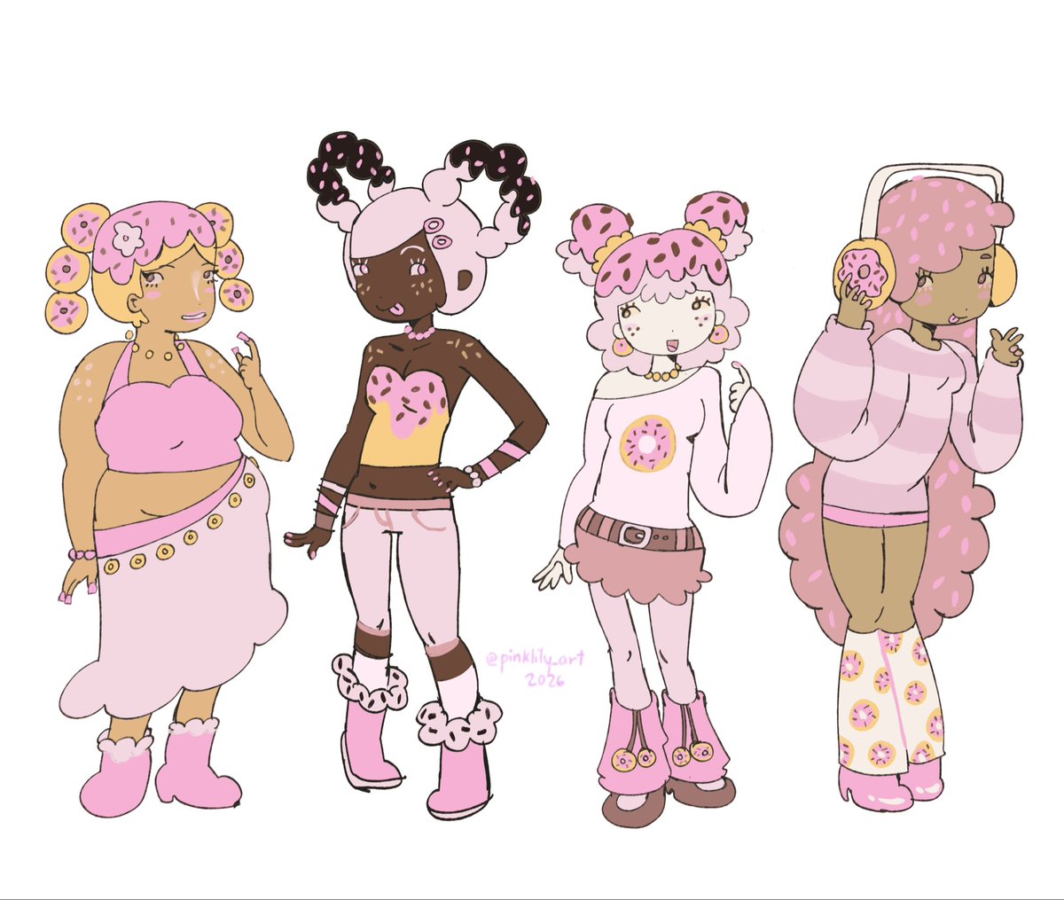pinklily_art's tweet photo. donut inspired designs 🍩✨🩷 https://t.co/b7ZXrFa9Vg