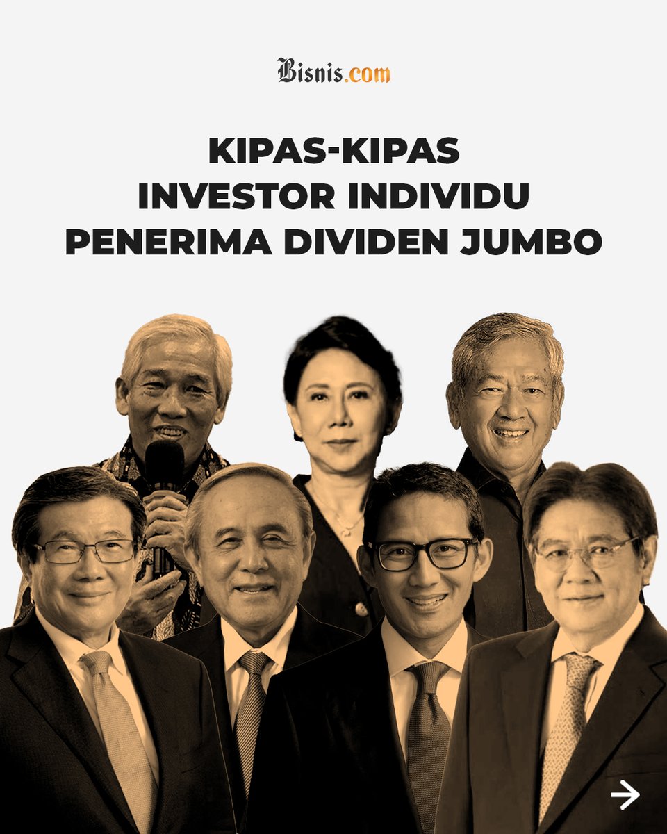 Bisniscom's tweet photo. Sejumlah investor individu kelas kakap seperti Lo Kheng Hong, Garibaldi Thohir, hingga Prajogo Pangestu mendapat guyuran dividen jumbo dari berbagai emiten yang menjadi portfolionya. Kantong para investor pemegang portfolio jumbo berbagai emiten itu kian… https://t.co/f9PGSScGxq https://t.co/qLbC7DPkct
