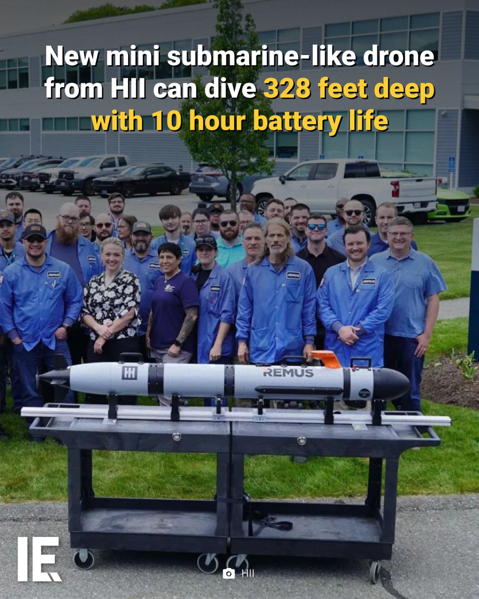 IntEngineering's tweet photo. The new REMUS 130 expands HII’s fleet of autonomous maritime systems.
https://t.co/7qTsU2he2d
#UnderwaterDrone #REMUS130 #NavalAutonomy https://t.co/IpDYrEQ1UN