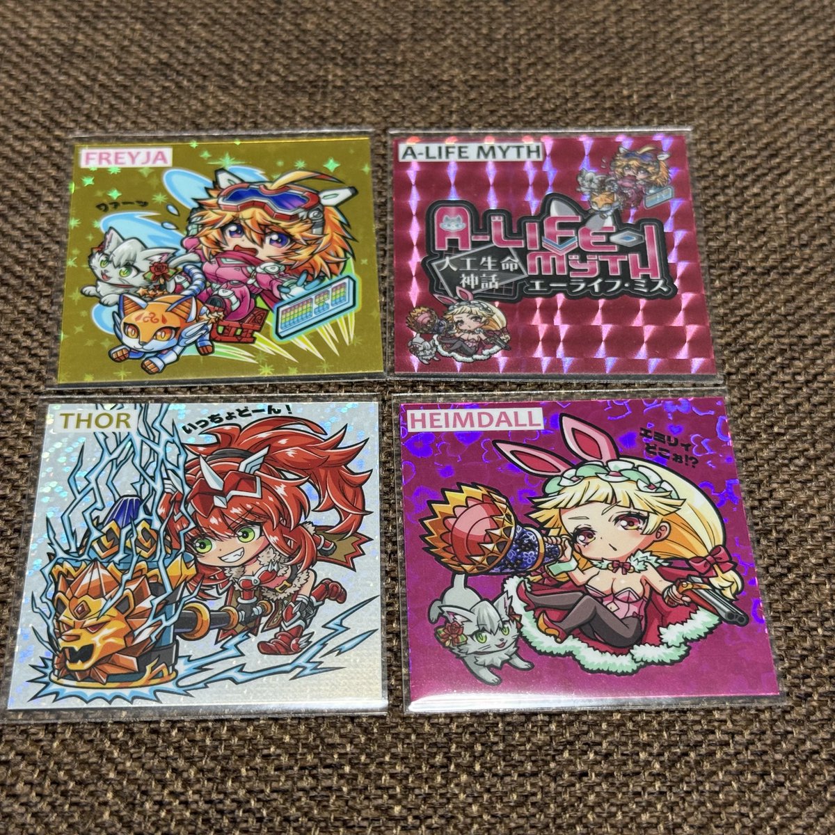 jauneyamazaki's tweet photo. ライ麦畑（booth）
【C47'フレイヤ無料おまけつき】
ヘイムダル＆トールセット
【世紀末マン3章4弾2種セット】 https://t.co/zMG0BRLVpa