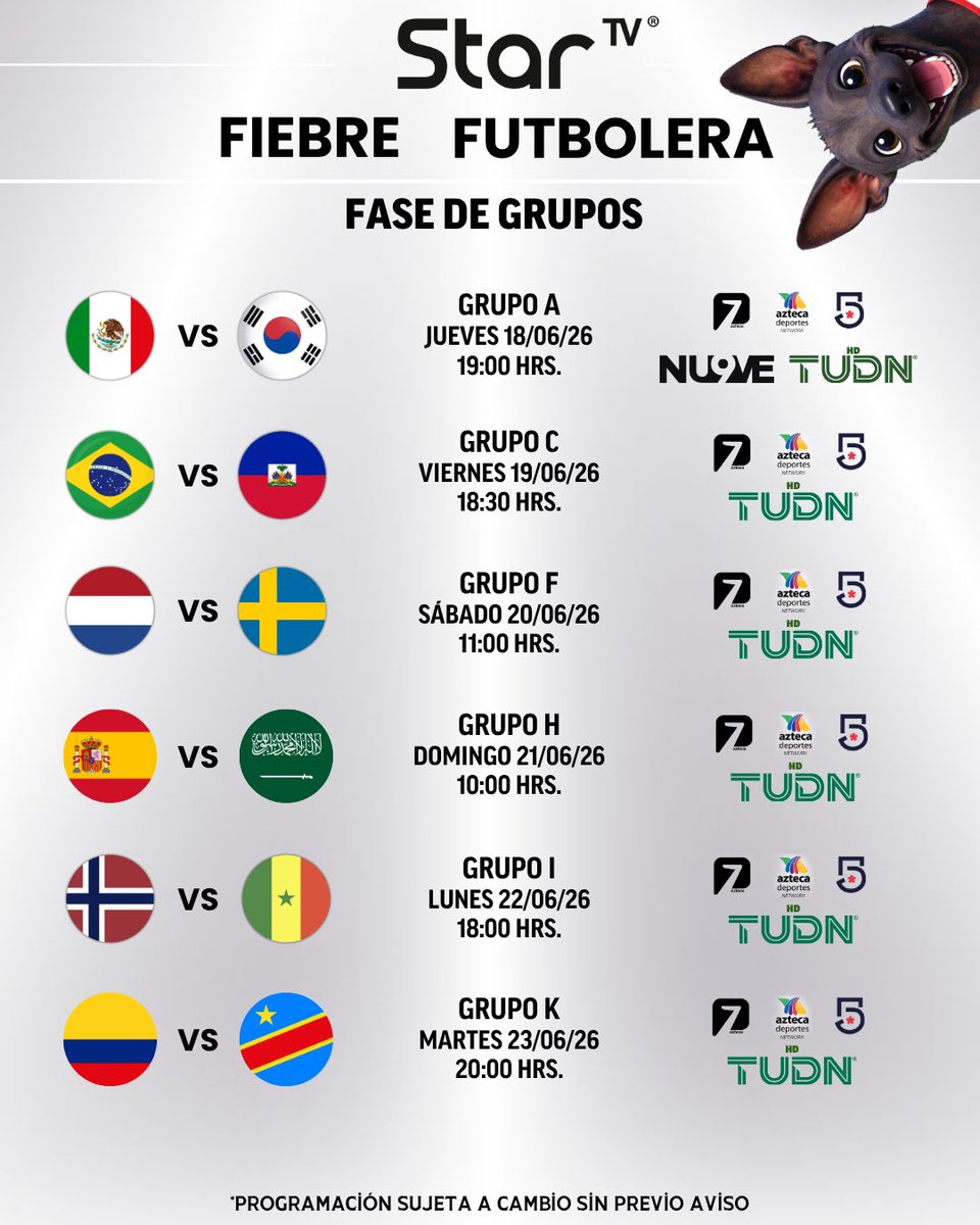 StarTVMx's tweet photo. Les dejamos los partidos que vienen 🥅⚽️ ¡Que no se te pase! 

¿Quién crees que gane? 

Cuéntanos en comentarios. 🧐👨‍💻👩‍💻 

#StarTV #futbol #fiebrefutbolera https://t.co/f95aAb5F6C