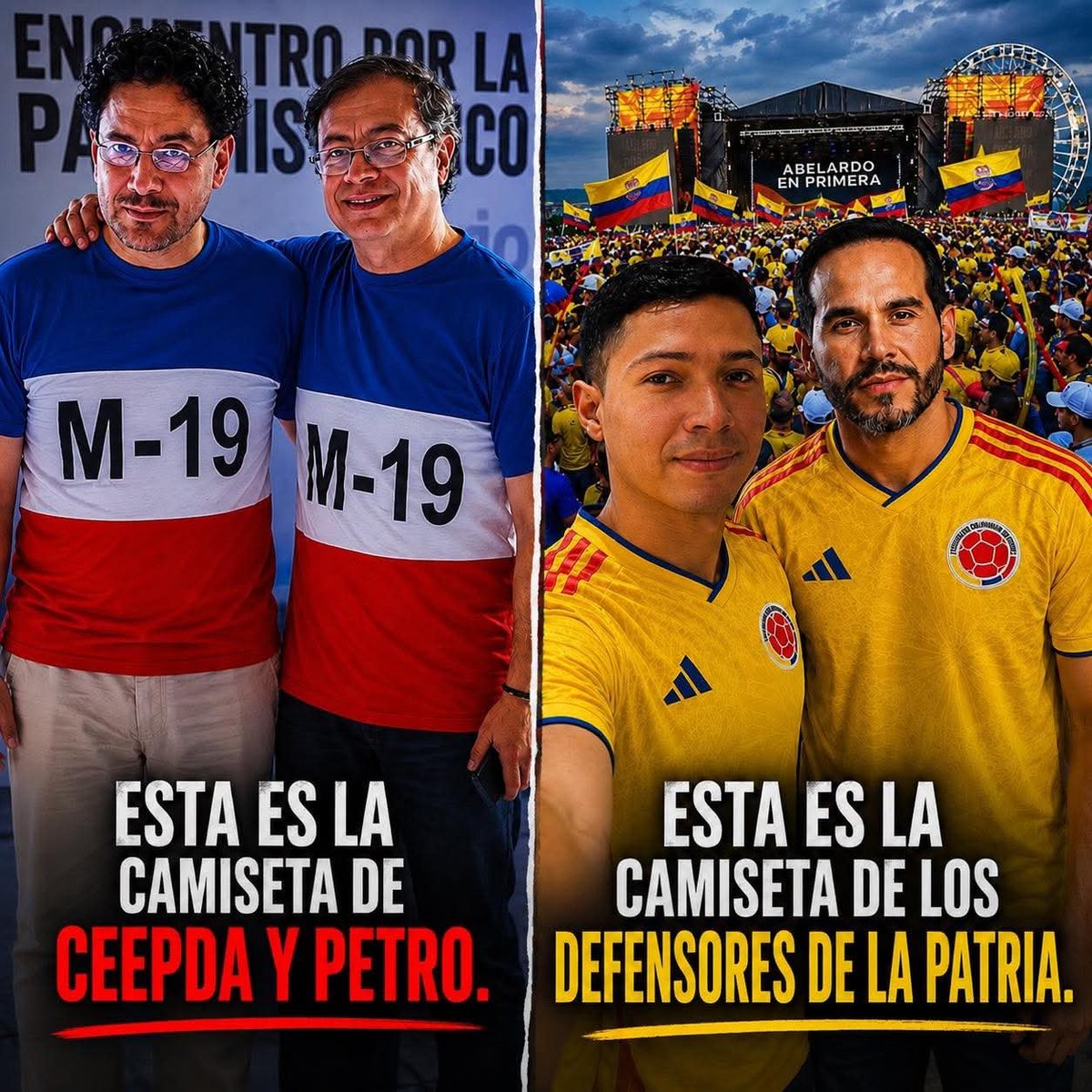gamg731's tweet photo. @petrogustavo Cual Camiseta y Bandera? Sus "simbolos" NO SON LOS DE LOS COLOMBIANOS!! https://t.co/23aQ8qR91L