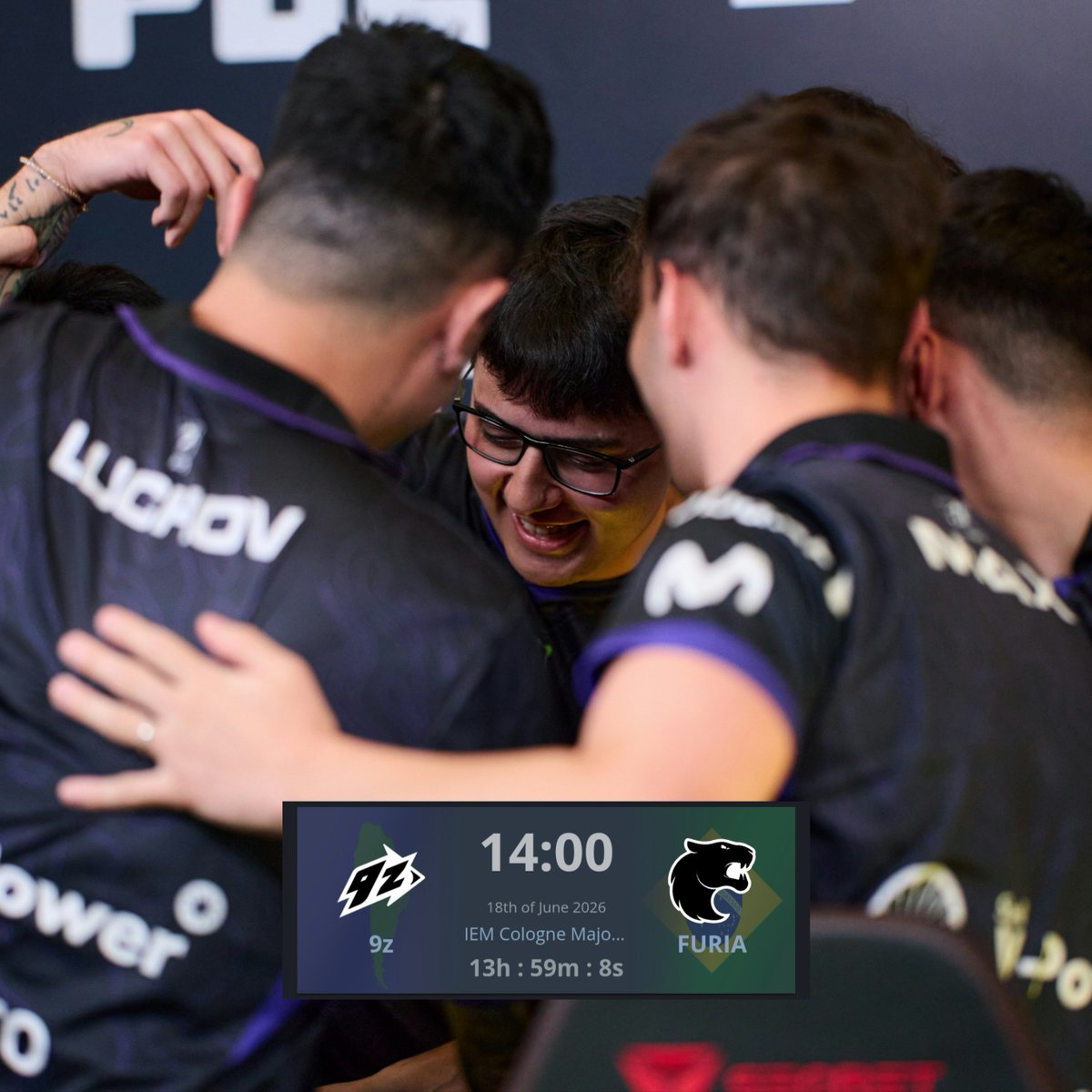 infocsarg's tweet photo. 🟣🙏 LLEGÓ EL DÍA: 9Z JUEGA LOS CUARTOS DE FINAL DEL MAJOR.

⏰️ 14:00 HS.
🆚️ FURIA 🇧🇷
➡️ BO3.
📺 FORG1.

¿Cómo la ven? https://t.co/nEJBkL3vjl
