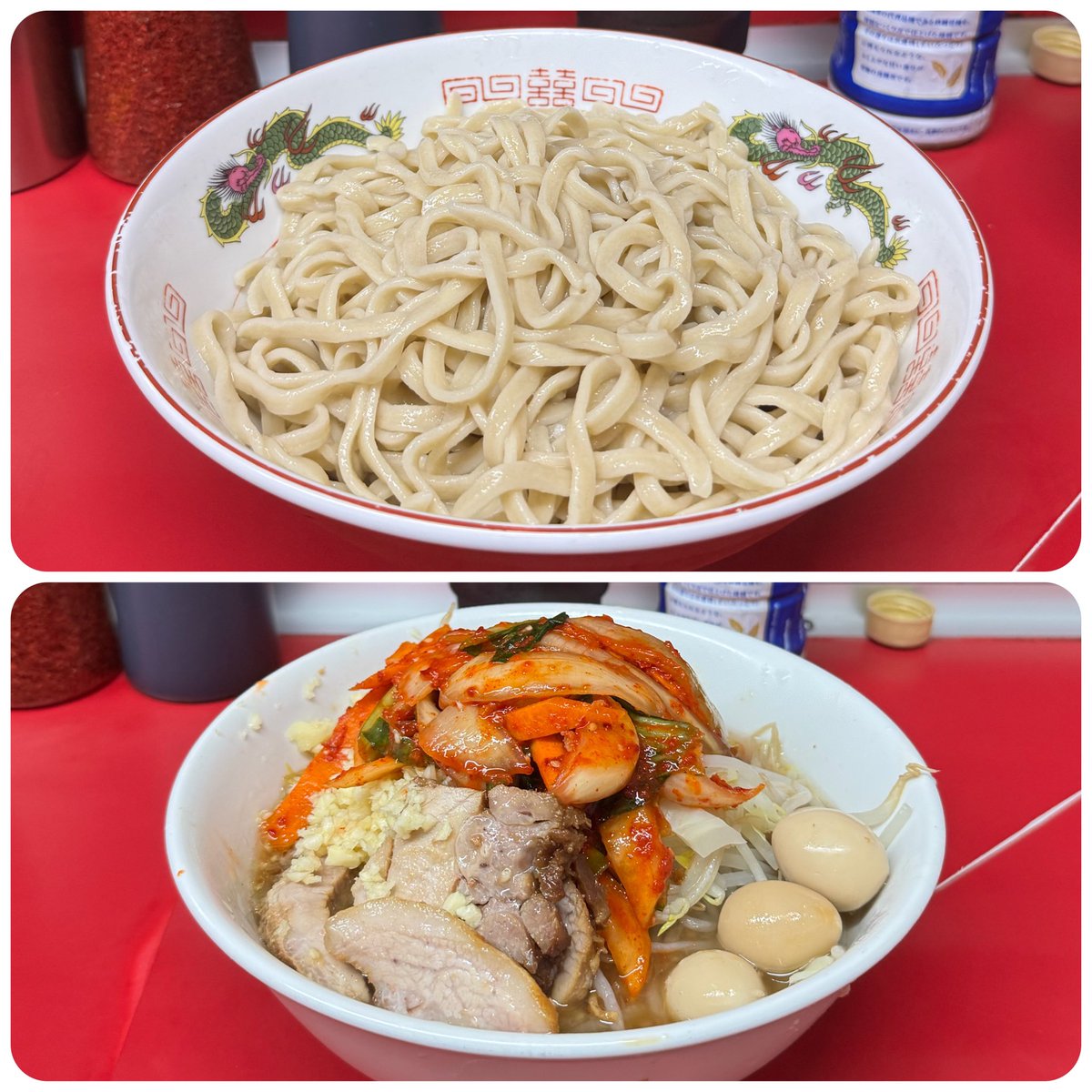 Recurrent651's tweet photo. ｢ラーメン二郎｣ 湘南藤沢店
  小つけ麺 SPキムチ 味うずら
  ｺｰﾙ: ニンニクﾏｼ

🎤👄ブル ル ル ル ル ル ル♪
練習(ﾘｯﾌﾟﾛｰﾙ)は嘘つかない!?

PPｹﾞｯﾄです🤗
前半はﾃﾞﾌｫ汁後半に程よい辛さの唐辛子を大量にドボ〜ン♪

キムチと唐辛子の旨味が溶け込んだつけ汁で啜る麺が美味い🤗 https://t.co/79QBi4z2Lu