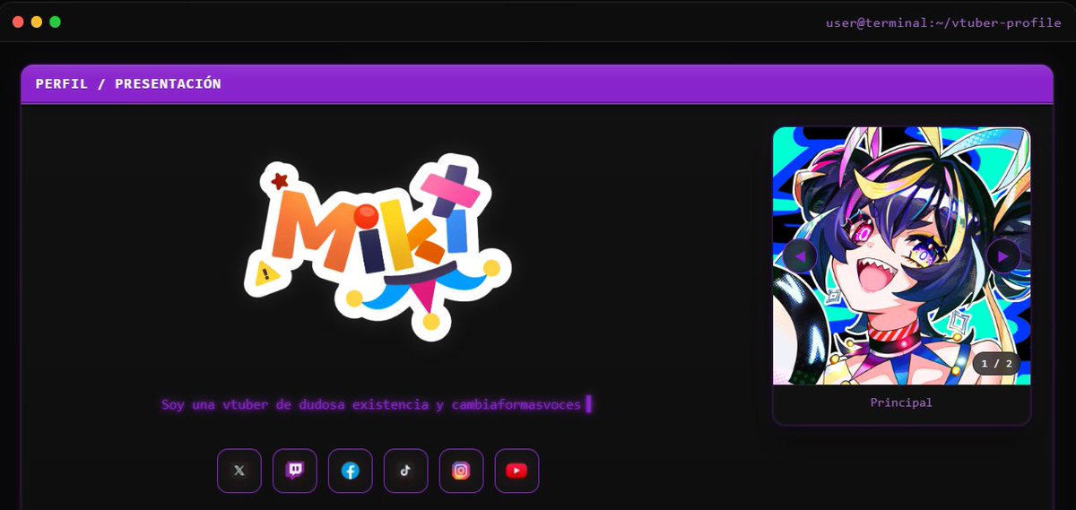 Ritcher_Code's tweet photo. ✨La VTuberDEX continúa creciendo.  

Se han incorporado cuatro nuevas páginas a la página Oficial:

@FabiolaArts 
@Irelyth 
@Romeo18VT 
@GeekyMiki_ 

https://t.co/j2DZa6pNQ6
https://t.co/YSasfHlPqC
https://t.co/S2EOv52o5Y
https://t.co/upx3LqoXdE

Espero que este trabajo sea de su agrado. 
Agradezco sinceramente el apoyo brindado a este proyecto y la confianza depositada en su desarrollo.  

Si quieres tu propia pagina web completamente y ser parte de este proyecto:
https://t.co/Rw57ksZdbU