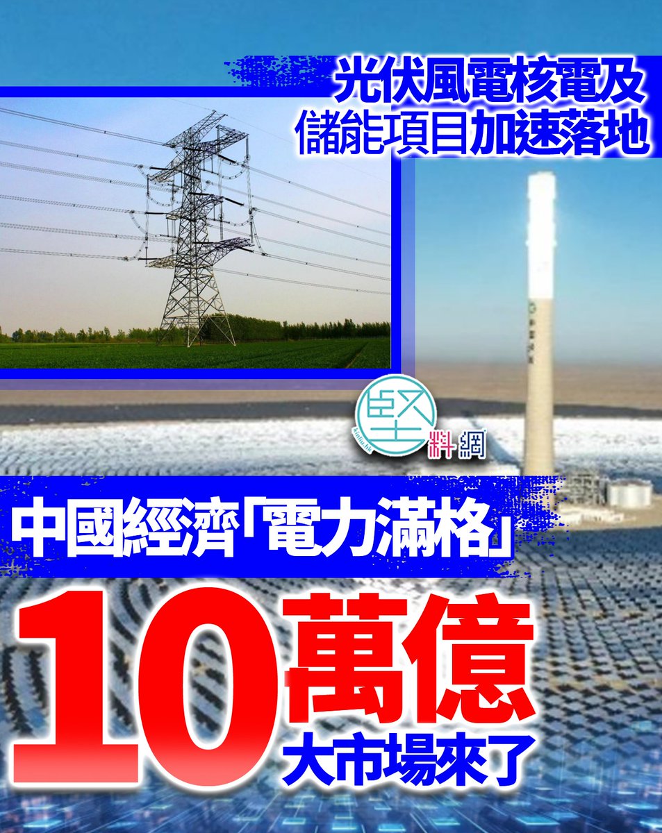 Kinliuhk's tweet photo. 電力供給持續提升，不僅滿足工業、交通及居民用電需求，也為電動汽車、智能家居及工業自動化等下游產業提供能源保障。

#消費升級 #中國經濟 #新基建 #電力行業 #新能源 https://t.co/C1Pcv7Ej2i