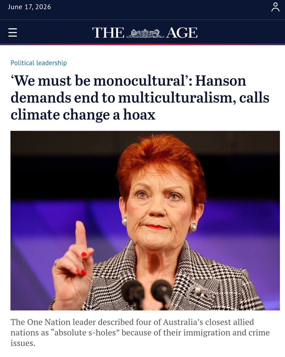 matthewtkirwan's tweet photo. Yesterday's speech by Pauline Hanson was chilling.   Not just the Islamophobia, transphobia, racism, climate denial and protection racket for fossil fuels. Or that she thinks Australian employees are lazy and don't deserve a pay rise. https://t.co/JbU7I1uJhI