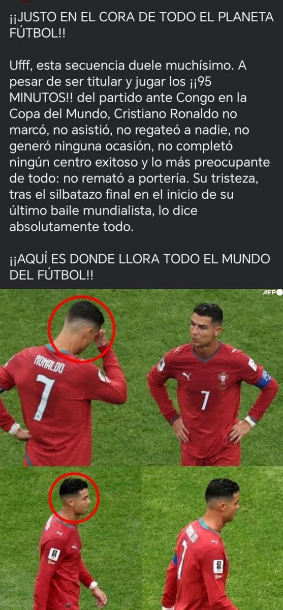 GeosSanz's tweet photo. @Cristiano @selecaoportugal Ya no está para esto debería retirarse antes https://t.co/VKAMumfdOz