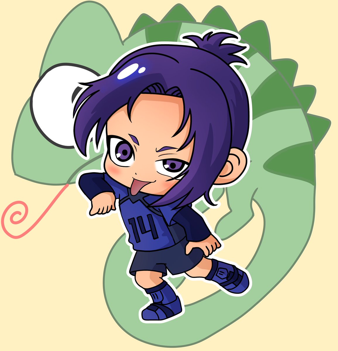 harinezuko_'s tweet photo. ご無沙汰してます。
久しぶり二次創作描きました。
世の中サッカーになってますね！
というわけで、玲王くんにしてみました。
でも、相変わらずミリしらですみません。

 #イラスト  #ミニキャラ  #デフォルメ  #御影玲王  #ブルーロック https://t.co/Ub1MXrdxlD