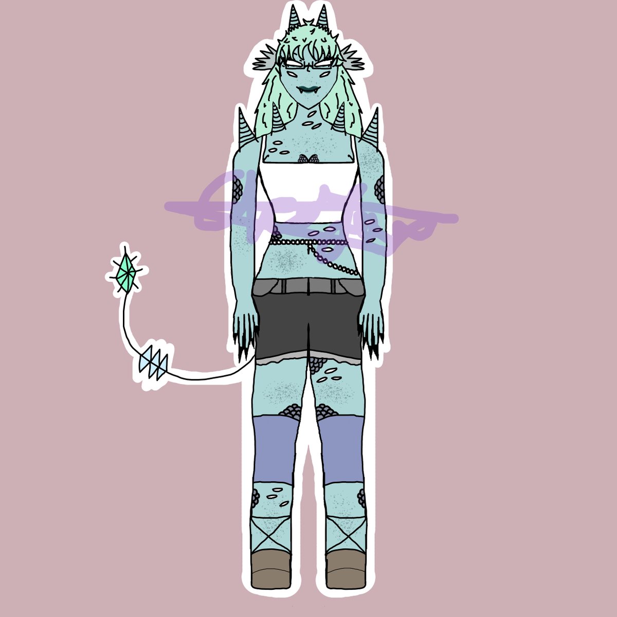 CleoJaxVT's tweet photo. AHHH!! My official ref of my sona!! https://t.co/ekKlqsUe6r