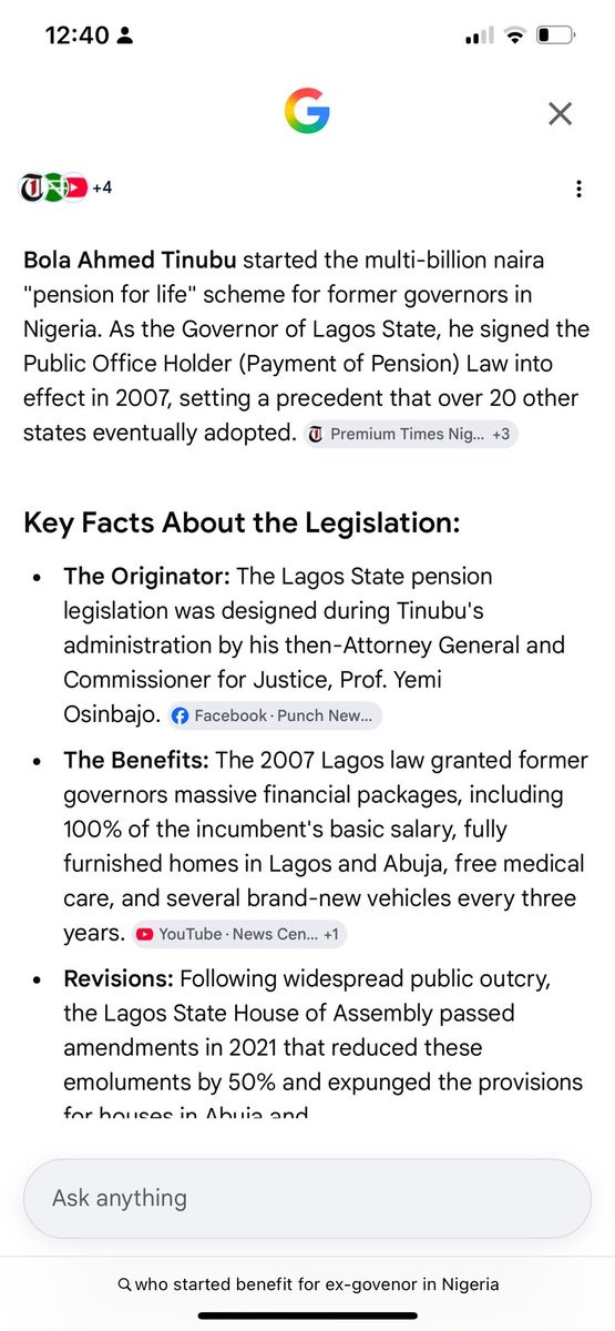 AmacoUSA's tweet photo. @ToksDuttie To add context and clarity to number 17 of your list ‘no gratuity or pension as ex-Gov’…  here is Bola Tinubu’s antecedents

👇👇👇👇👇👏

https://t.co/GbFwmkpw09

Nigerians be wise !! https://t.co/nSZbm82Cyk