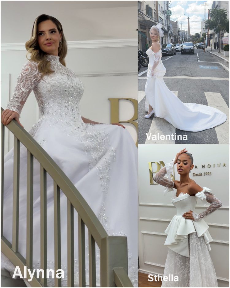 sortimentos's tweet photo. Bela Noiva lança três vestidos de noivas
✅ Alynna, vestido princesa com transparências e ricos bordados artesanais
✅ Valentina, criação semissereia em mikado de seda
✅ Sthella, modelo midi em renda Chantilly inspirado na década de 1940
https://t.co/iL2rzaTV9s #vestidos https://t.co/68GNyiRXig