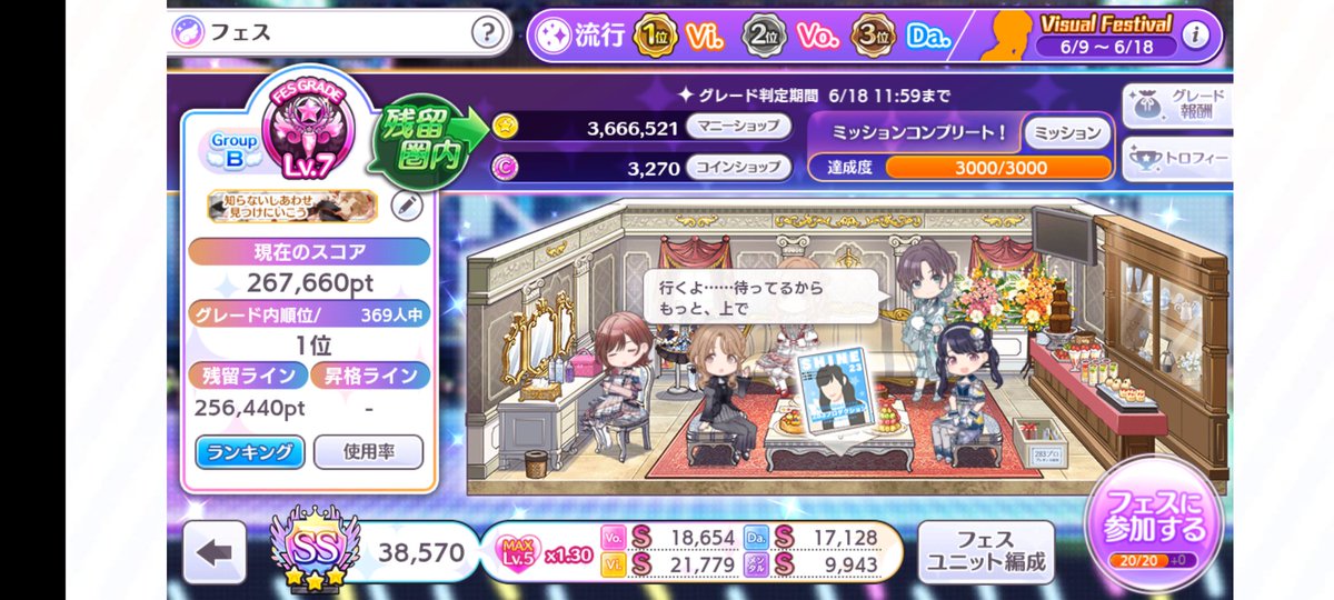 Ene_Alba's tweet photo. おつでした。久しぶりに1位
2Tにトップ交代取るゲームのためにシャイニーパス更新せずに、思い出低取ったり昂揚取ったり火力下げたり、、いい感じに火力調整出来て楽しかった https://t.co/OvcwqWXCbm