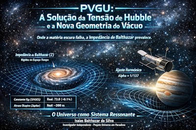 adv44372's tweet photo. https://t.co/eYKBnwXepw

#PVGU: Solving Hubble Tension and the Spacetime Rigidity
Dark Matter as Geometric Impedance.

Hubble Tension is not a measurement error, but a sign that the Lambda-CDM model is incomplete. PVGU demonstrates that Dark Matter is actually Geometric Impedance (Z) — the elastic resistance of the vacuum itself.

By applying the Fine Structure Constant (Alpha = 1/137) as a scale factor, we reached a perfect match with local expansion data (73.0 km/s/Mpc) and validated the model with Jupiter's Shapiro delay (205.593 ns).