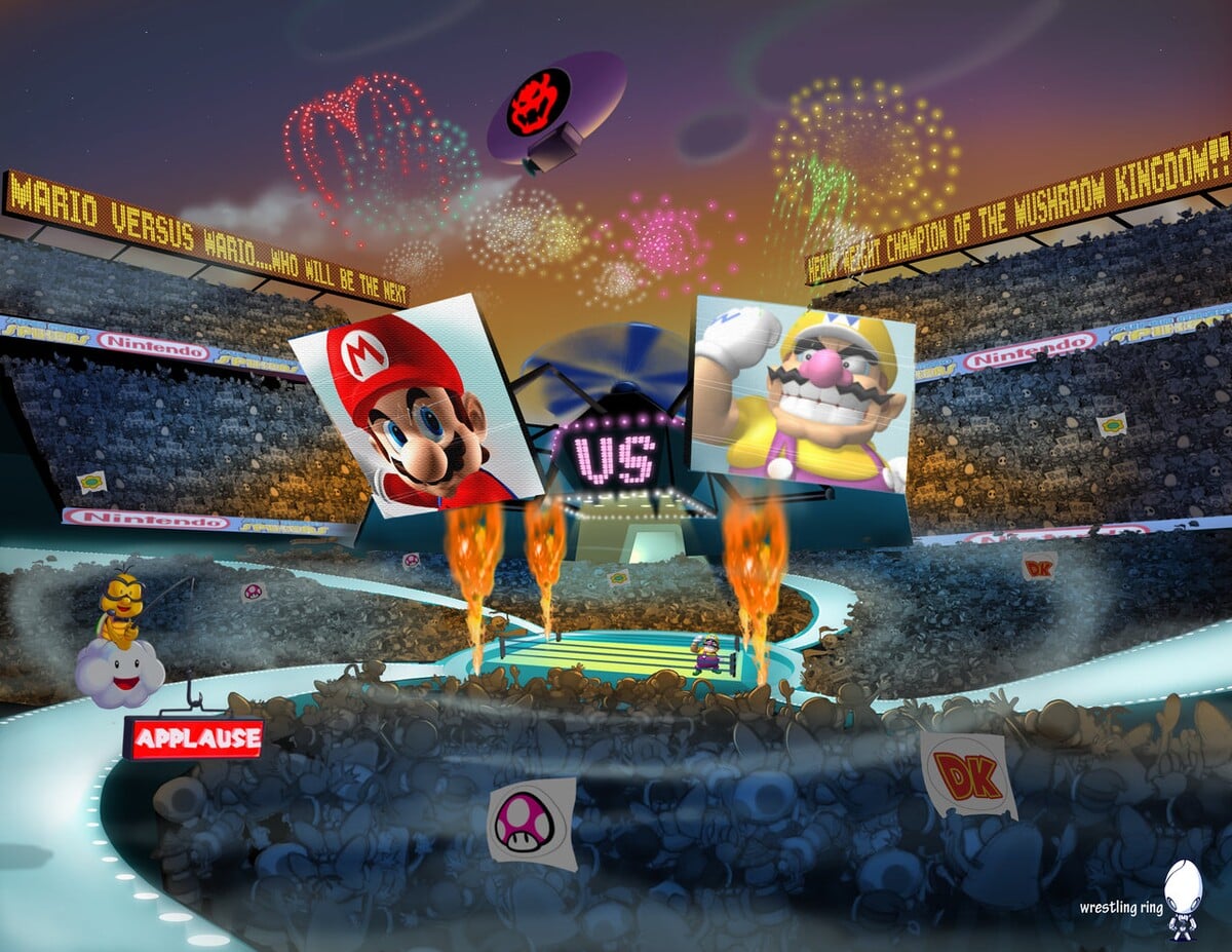 SuperMarioFact's tweet photo. When Next Level Games pitched the Super Mario Spikers concept to Nintendo, the latter rejected it due to the game's realistic wrestling moves going against the Super Mario franchise's standard of wholesome content. https://t.co/DjD2TAzt13