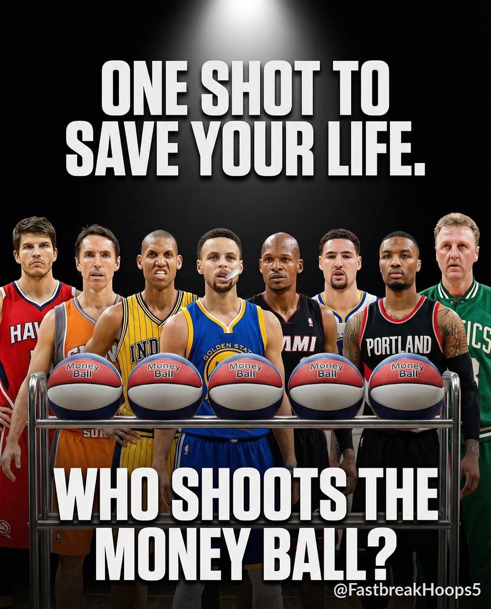 FastbreakHoops5's tweet photo. One shot to save your life. Who shoots the money ball? https://t.co/3gpnmVpmnD