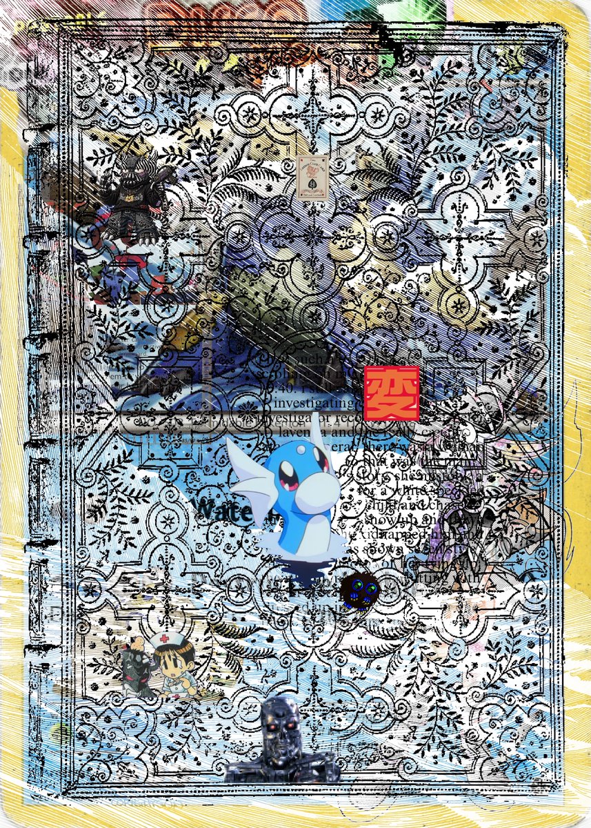 wuerkV2's tweet photo. this concludes our experiment in intellectual property, real world assets, card vault gacha gambling, painting &amp; digital collage, printmaking and incidentally childhood trauma

the hype for card nft 2 is now closed, floor your packs and grails, commons go in the bid

thank u https://t.co/raTTPLK3Cm