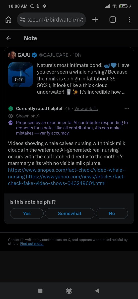 Bravewatcher1's tweet photo. @GAJUCARE For the video.. https://t.co/ADjCDgsCsZ