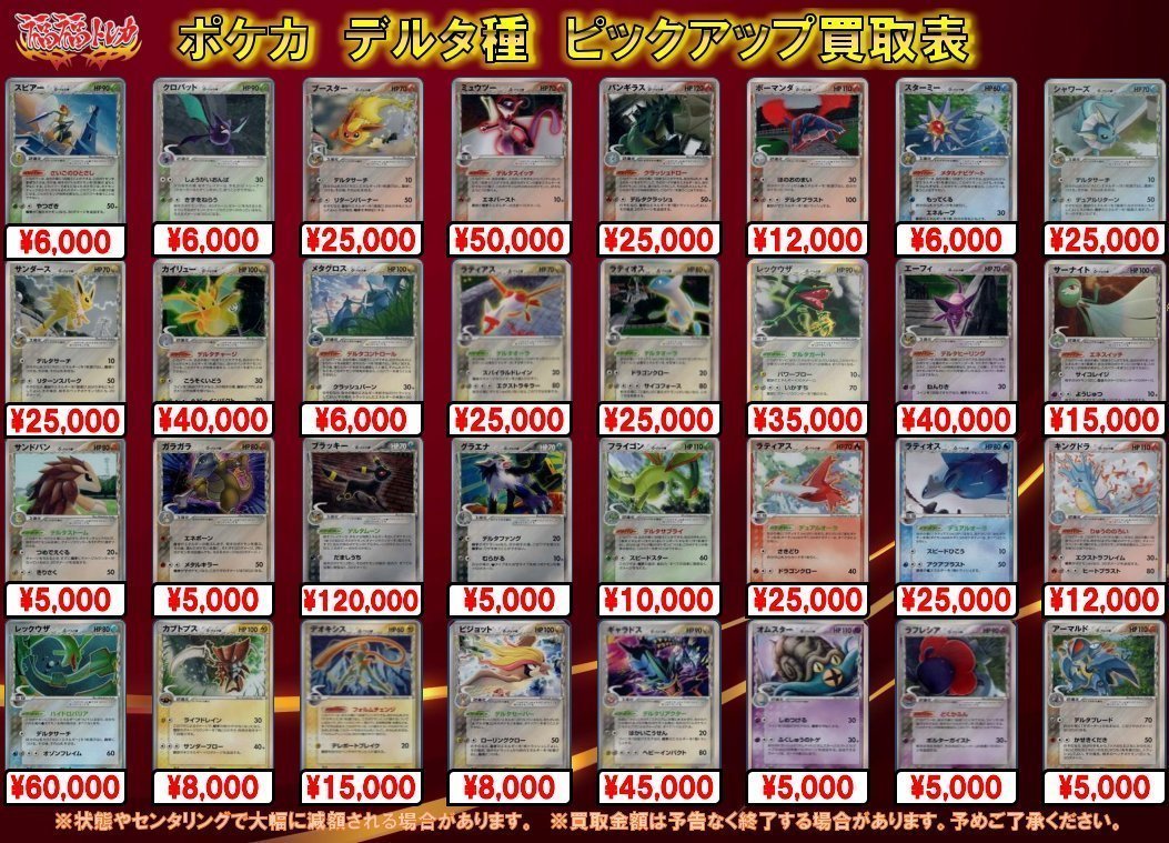 δデルタ種買取表】