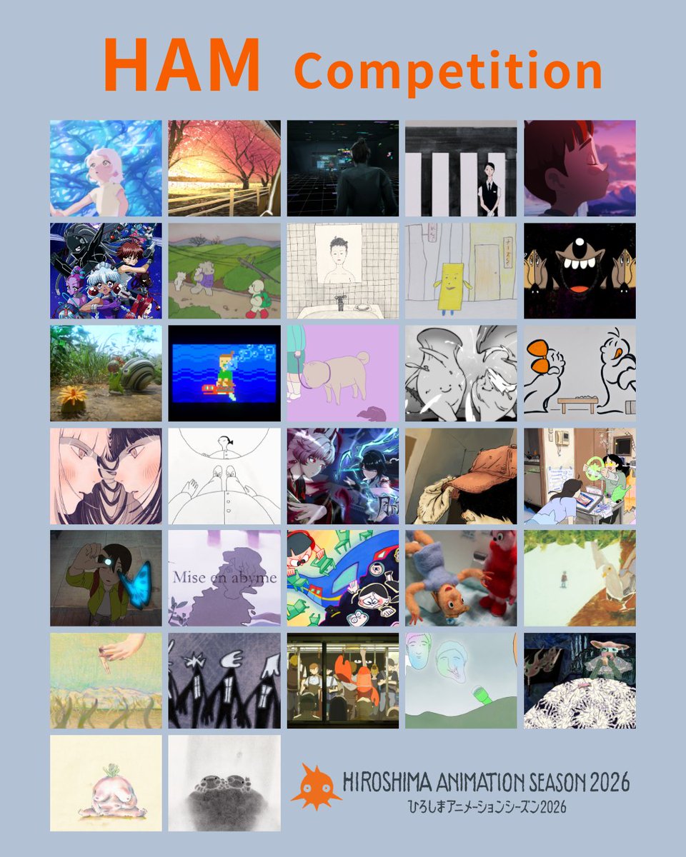 AnimationSeason's tweet photo. ／
HAMコンペティション新設
 &amp;
入選作品発表！
＼

🔈日本作品を対象とした新たなコンペティション！
3部門で全31作品が入選。審査員はドラシュコ・イヴェジッ、王綺穗（ワン・チスイ）（台湾）が務め、映画祭期間中上映・審査を行います。

🎖️入選作品・詳細
https://t.co/WChmjY2YwN

#HAS2026 https://t.co/T17uMV7229
