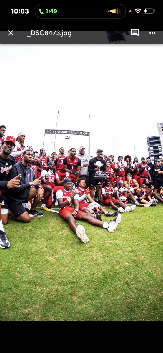 ChanceDavis76's tweet photo. Proud of my Gainesville fam. Thank you @UGAAthletics and @KirbySmartUGA for our opportunity to compete between the hedges. #GBR #kirbysmart7v7champs @RedElephant_FB 
@CoachSB_4theG @CoachNickPopiel @JEllisUGA @CoachSchuUGA @price_petagna @RustyMansell_ @ZacEtheridge4 https://t.co/ivRmmH81HA