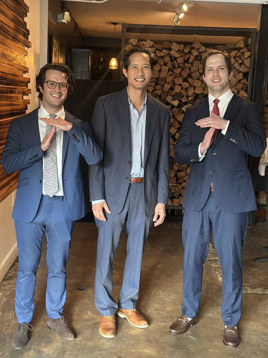 UABCTSResidency's tweet photo. Celebrating our fantastic graduating chiefs Drs. Hansen-Estruch and Ryan, who will both go on to do incredible things in cardiac surgery. Good luck in your aortic fellowships at @EmoryCTSurgery and @UWMedHeart!

#whyUABCT @BenjaminWeiUAB https://t.co/tq6XeaRCO8