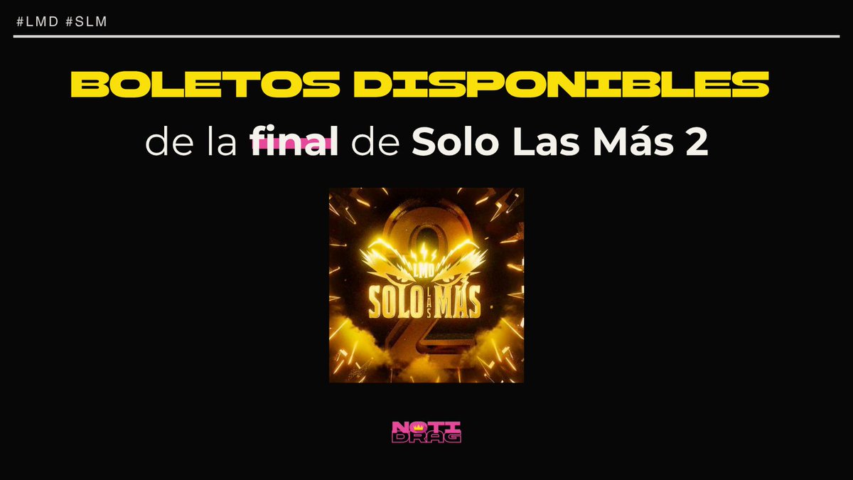 DragsNoti's tweet photo. #LMD #SLM #SoloLasMás2 
¡Casi se acaban los boletos para la gran final! 
La gran final de Solo Las Más 2 está cada vez más cerca y ya se ha vendido más del 60%. 🔥

Abro Hilo 🧵 de cómo van las zonas al momento de esta publicación 👇 https://t.co/PcQ1YzEO2x