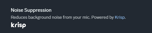 ghostvio's tweet photo. any discord users, specifically those who use vcs on the platform, I just wanted to put this information out there because it's a company they've seemingly worked with for years and it seems to automatically enable this noise suppression option https://t.co/KtghAVZQxs