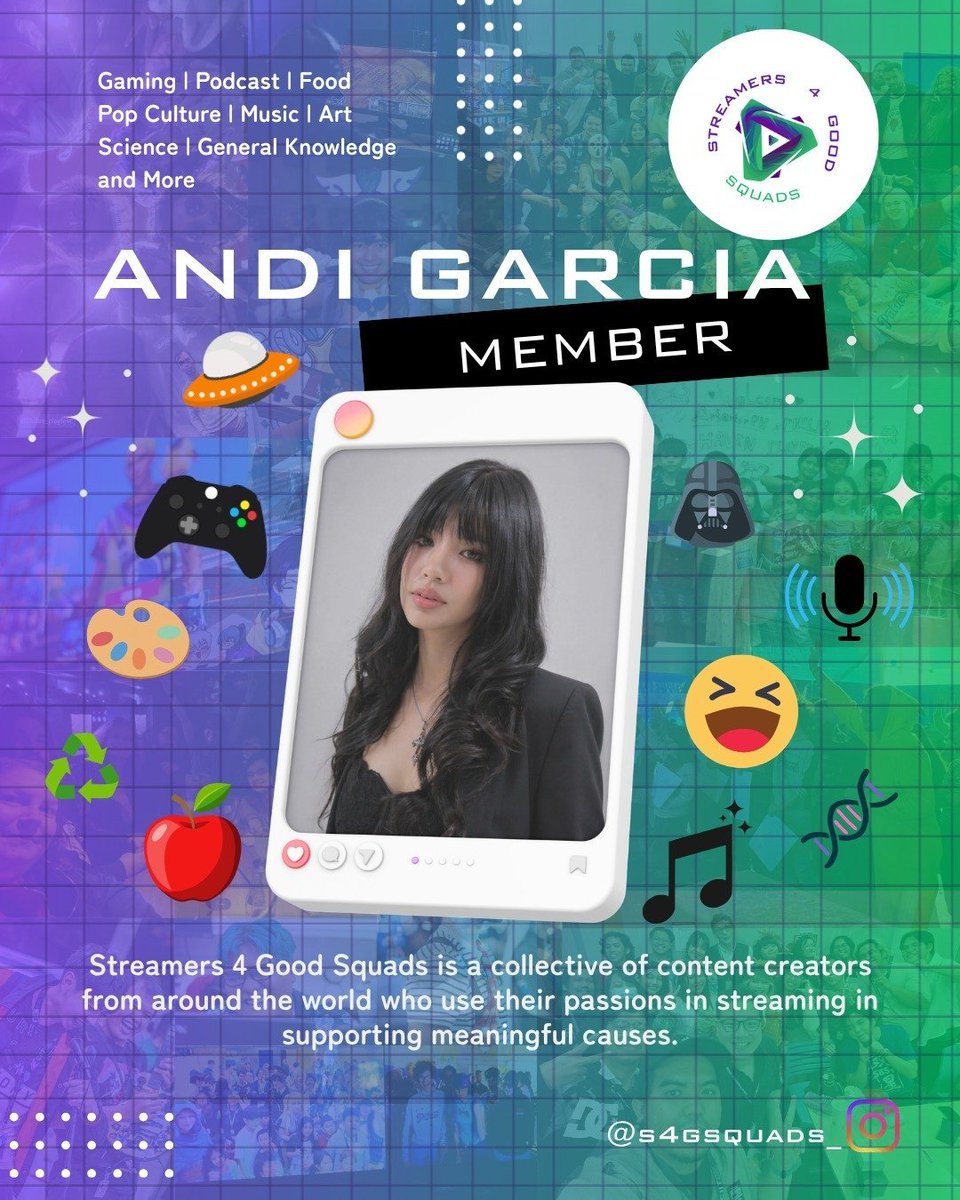 andinaticsofc's tweet photo. https://t.co/CfrosXZ4lC

From Streamers for Good Squads IG Post

@Andi_Garciaa
#AndiGarcia
#S4GS
#PassionAndPurpose
#JoinTheCommunity https://t.co/Mr3uTyreyu