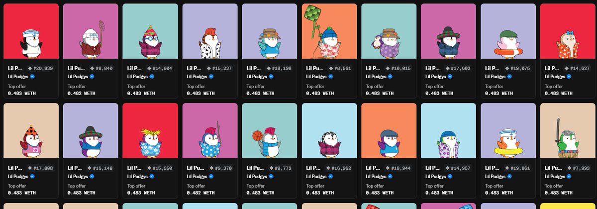 ZKM_ETH's tweet photo. 🚨 Someone is sweeping penguins! 🐧

In the last 48 hours alone, one wallet has accumulated:

🐧 4 Pudgy Penguins
🐧 55 Lil Pudgys
That's over $77,000 worth of penguins👀

Smart money loading up or just a huge penguin believer? NFT season might be loading...

Do you already own your penguin?