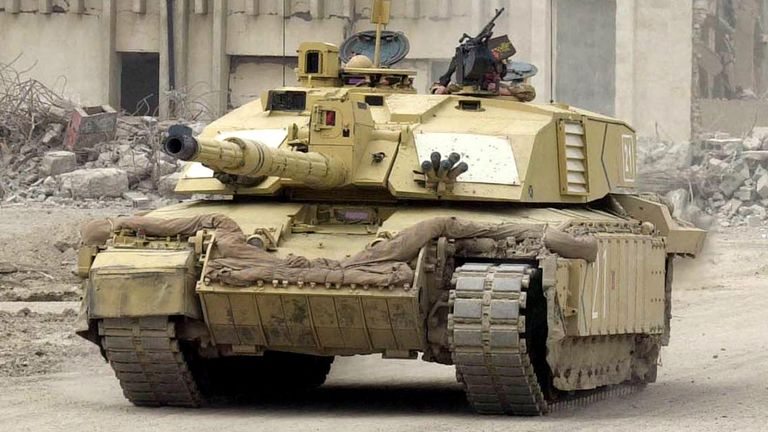Clint_Davey1's tweet photo. There's a famous story from the GWOT.

Some American infantry in Iraq are pinned down at night and call for support.

Out of nowhere, they hear the song "Vengabus" playing at extreme volume. 

Spotlights on tanks light up everything.

A British armoured company comes rolling in, blasting this crappy early 2000's disco music from their speakers and firing their machine guns. 

Must have been a laugh.