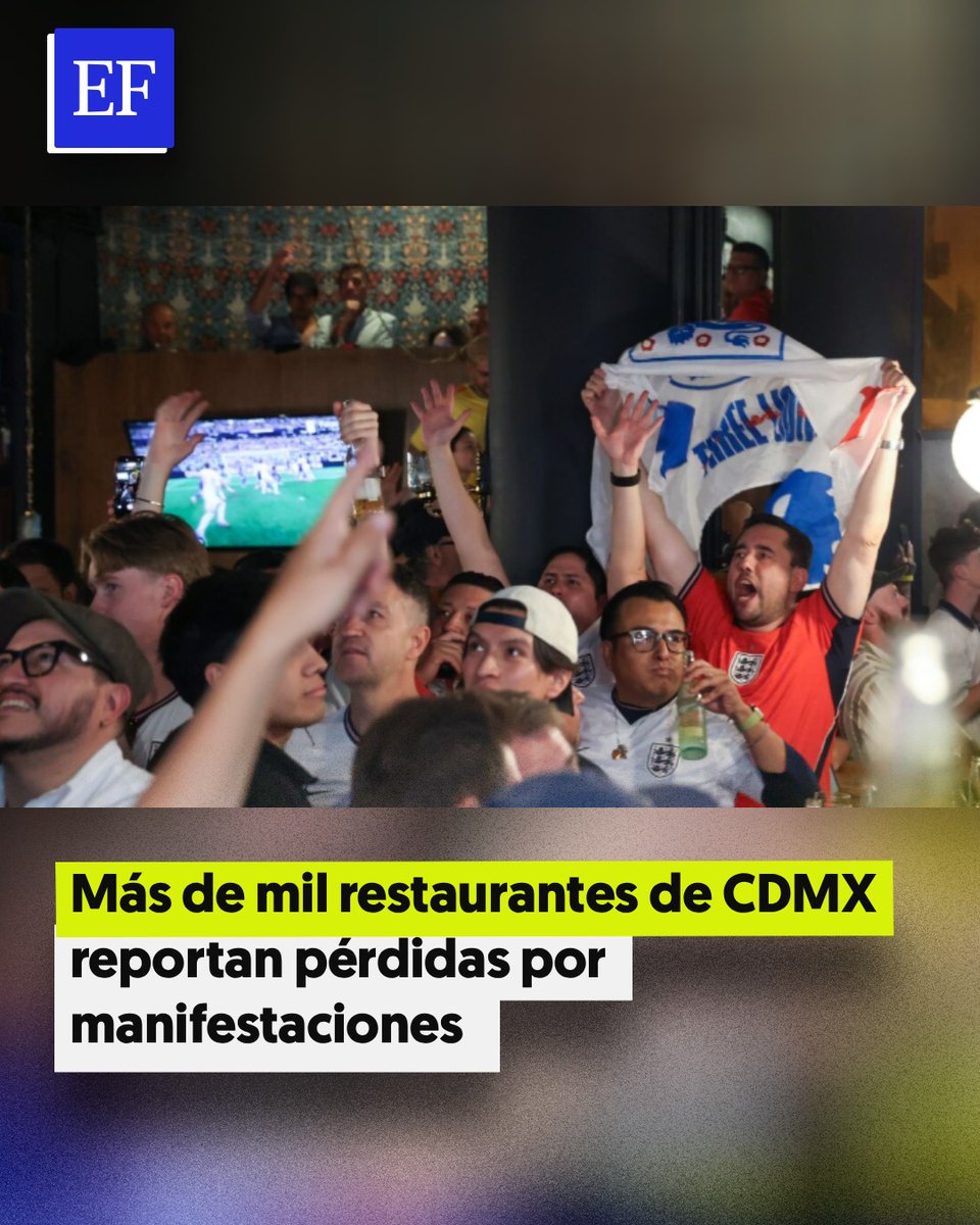 ElFinanciero_Mx's tweet photo. 🍽️⚽ El Mundial no ha sido una fiesta para todos. Más de mil restaurantes de CDMX reportan pérdidas por cierres viales, bloqueos y operativos relacionados con partidos y manifestaciones. https://t.co/SaRWG1DcyD https://t.co/fU59y8YJIy
