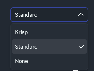 ghostvio's tweet photo. I would like to say after a little bit of research, it doesn't seem like discord is very forthcoming about if the "standard" option is also run by krisp or how it's run. also, according to this screenshot from discord's faq on krisp, these settings are also krisp-powered https://t.co/FOJbGYpnAq