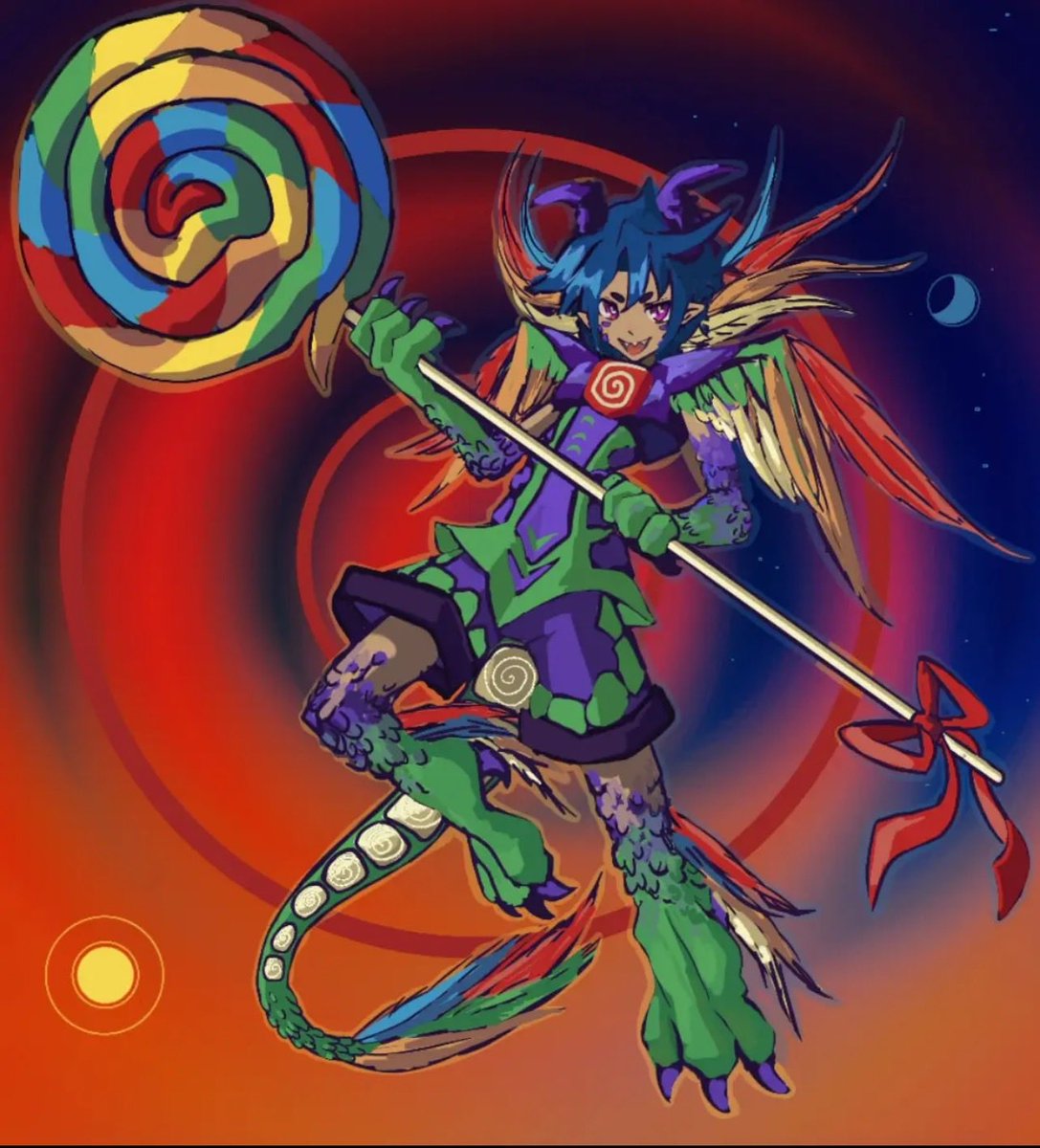 EnnkyEnn's tweet photo. YIPPEEE! Look how cool I look!!! Ennky the Quetzalcoatl warrior!!! https://t.co/9eMxvgCQIF