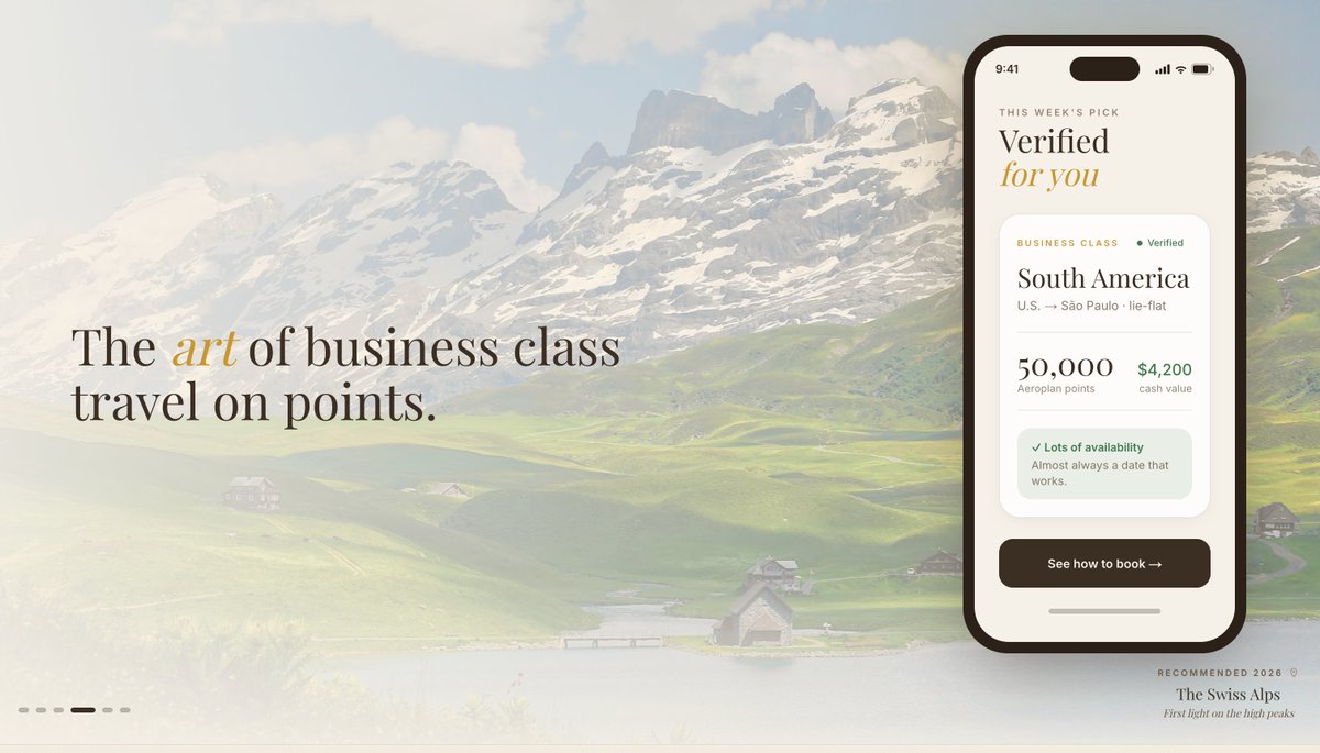 purik06's tweet photo. 50,000 points can buy you a $500 economy seat in your card's portal.

The same 50,000 points can buy a $4,200 business class lie-flat to São Paulo.

Most people never make that trade. Not because they can't see the options, but because the analysis is brutal. Which offer is actually worth it. Whether the seat is still bookable. Whether transferring your points somewhere else gets you double the value. That math is all on you, and by the time you've done it by hand, the seats are gone.

So the people who are great at this treat it like a part-time job. Everyone else gives up and leaves thousands of points rotting in an account, losing value every year.

I'm building the thing that does that analysis for you and just tells you the one move worth making. Right now I'm interviewing travel hackers to learn how they actually decide.

If you book business class on points and have opinions about how this should work, reach out.