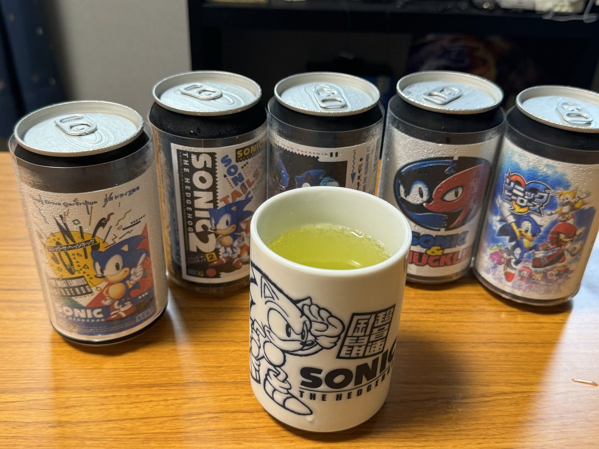 AJmahboi's tweet photo. Got the ones I wanted! Let’s see what the next cans will be! Sonic CD is behind the sonic cup
#sonicthehedgehog
#ソニカつ
#ソニック35周年
#sega
#genesisdoes https://t.co/MZKDyTMBJ2