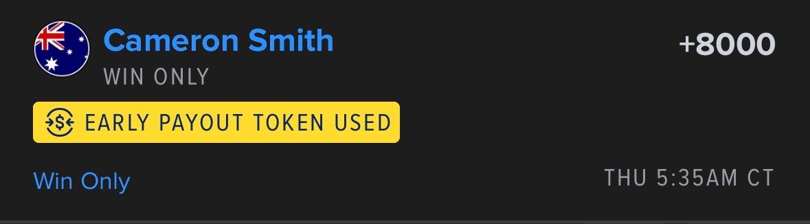 BiasBets's tweet photo. Great use of this token IMO. Getting an extra 20/1 on an Aussie used to playing in wind, with one of the earliest tee times, great putter, coming off T5 at Valderrama, and was leading for a period of time in the first round of the PGA Championship this year. #USOpen #mullet https://t.co/VJMJojU9kr