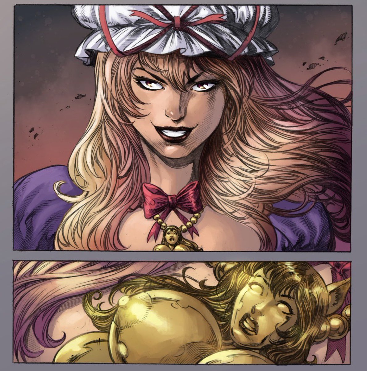 SampleguyComics's tweet photo. Retweet this if you want to be her necklace… https://t.co/XgXu391sne