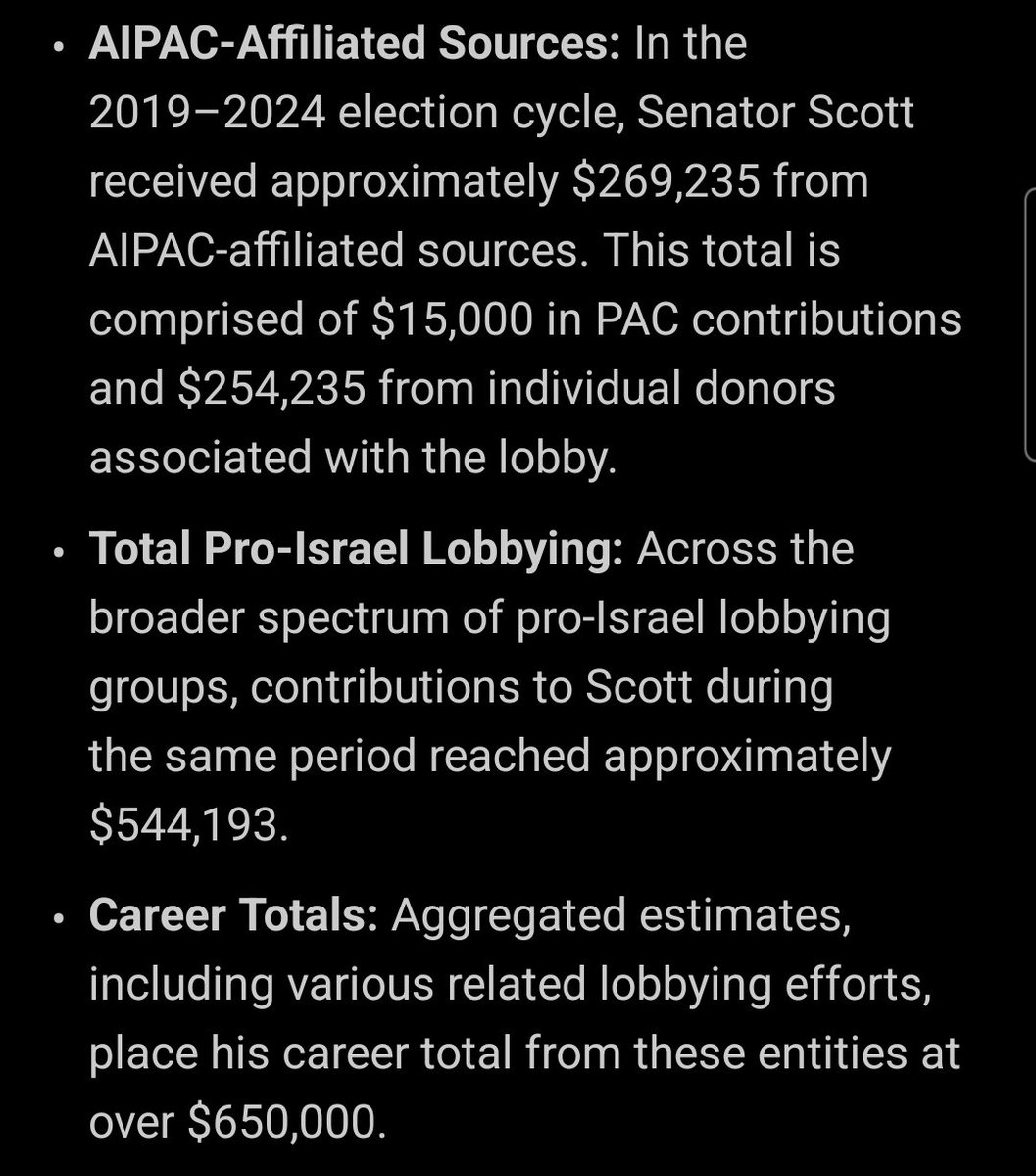 NCBS43's tweet photo. @jacob_wass It's so strange that @SenRickScott would be so concerned about the opinions of a rapper on a group that comprises 3.4% of the FL population, and 2% of the US population. What could possibly motivate him? 🤔

Oh...

(Per @Gab__AI, which I confirmed) https://t.co/iZg1ocK2uq