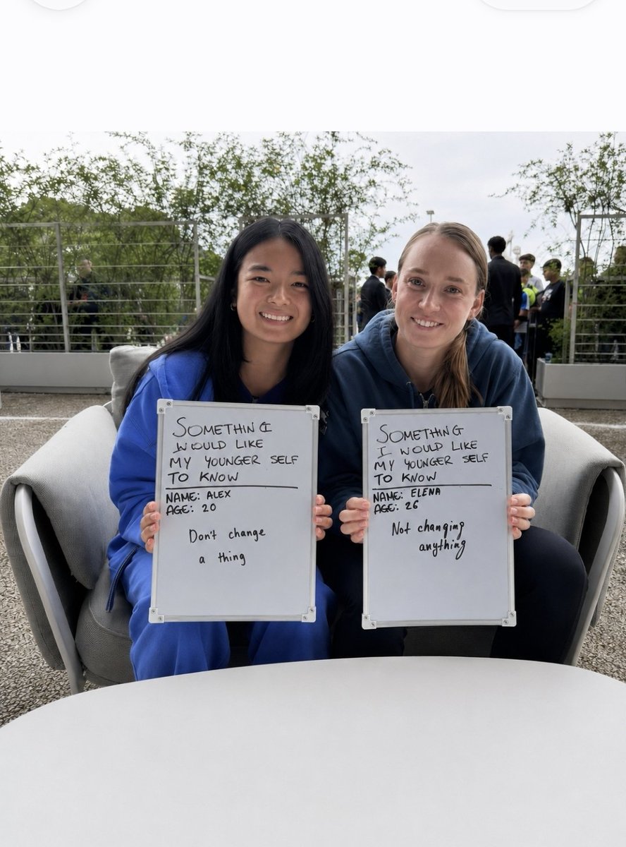 sbreyesdig's tweet photo. Just for fun 😍
After the match with Donna Vekić, Alex Eala changed her answer: “Keep working on your serve.” 🎾
Growth, lessons & the courage to keep improving. 💪✨
#AlexEala #Tennis #KeepImproving #GrowthMindset https://t.co/ExXswreIOx