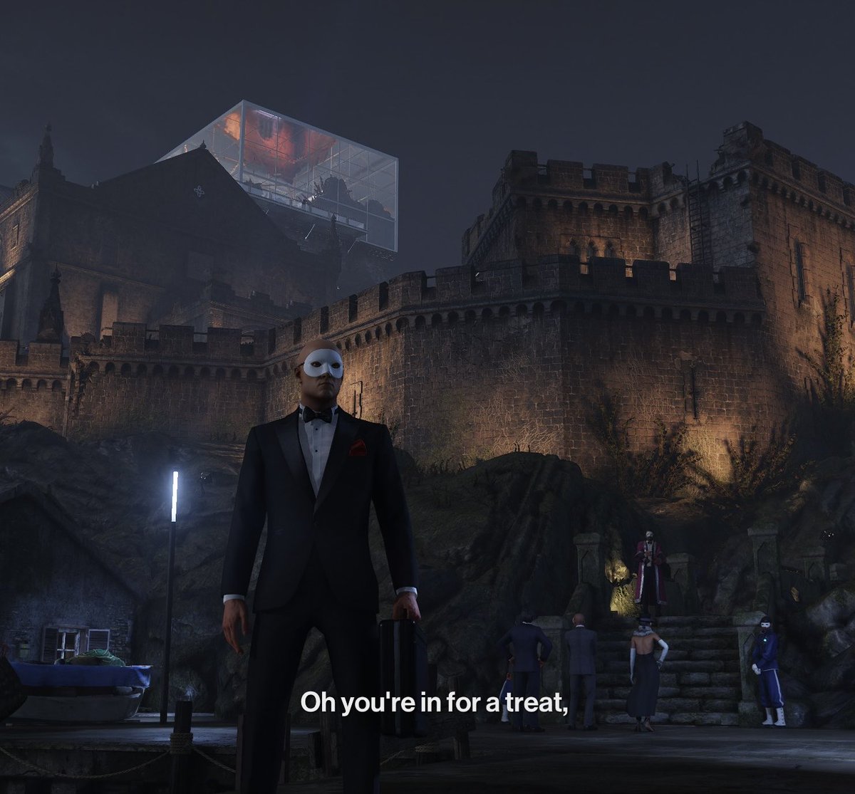 GenePark's tweet photo. i love Hitman because the roleplay possibilities are so fun. here’s me about to destroy coronavirus before it’s released, and then here’s me about to kill all the freaks on Epstein island https://t.co/PbjhiMTqGO