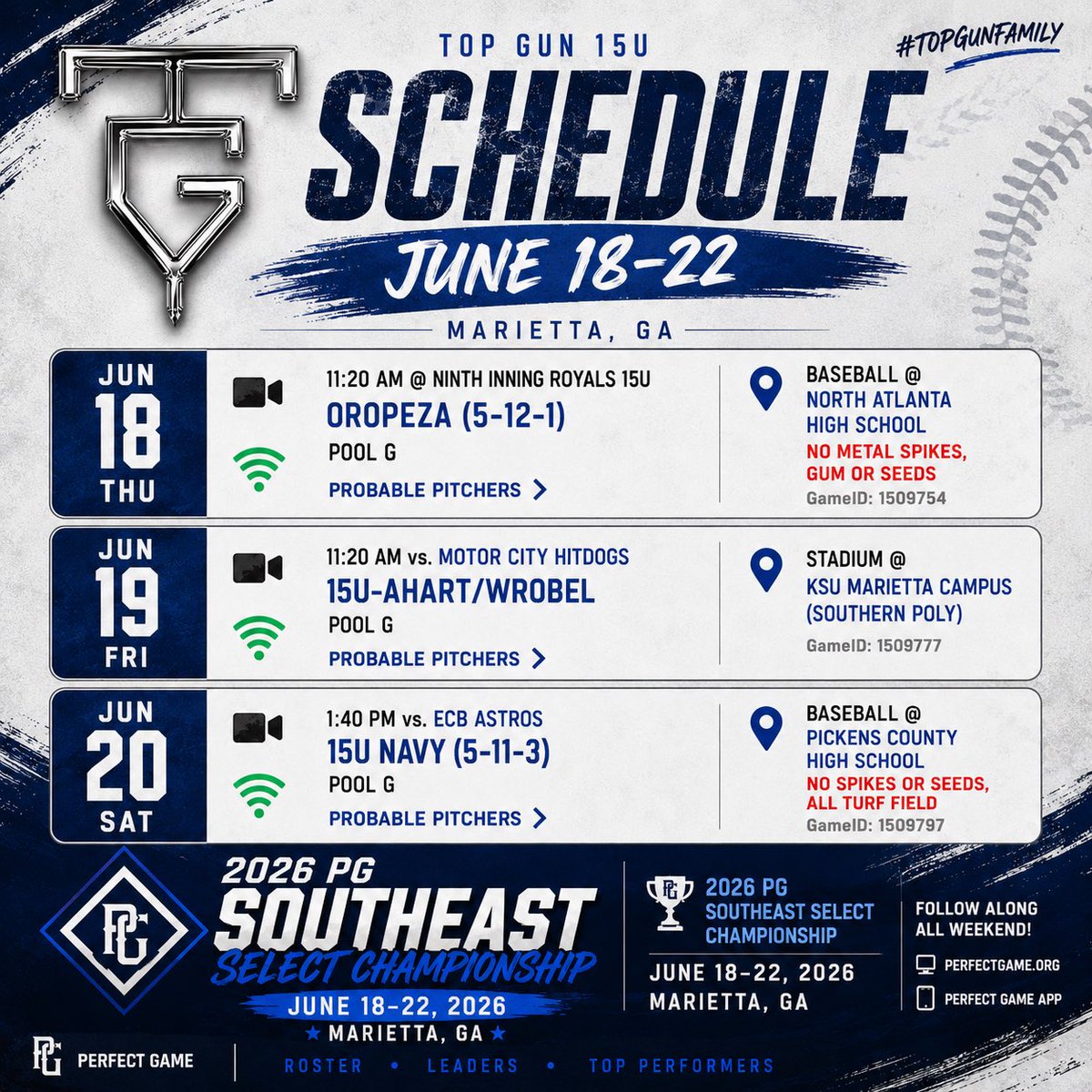 TopgunBham's tweet photo. Top Gun BHAM- Corraini’s pool play schedule for this weekend. https://t.co/ySMMi0Y9CO