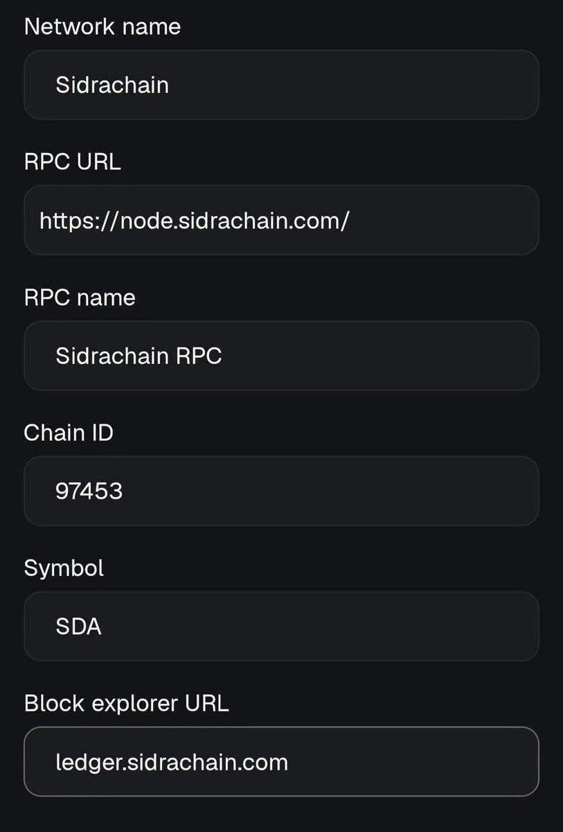 KieuPhong78's tweet photo. Liên kết Sidra với Ví Wep 3
MetaMask+OKX....

Nhập thủ công như ảnh dưới thành công 100% https://t.co/V7lr1s9pIC