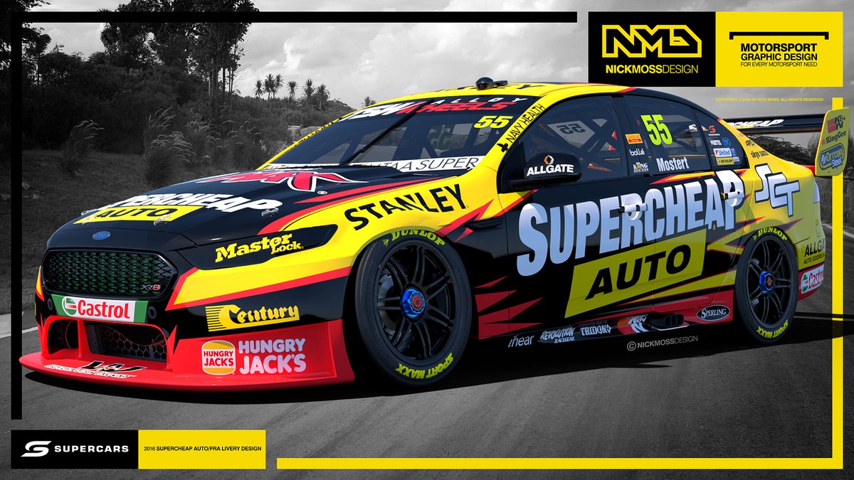 nickmossdesign's tweet photo. #nmd @nickmossdesign - #ThrowbackThursday 2016 #PRA @TickfordRacing @scautoAU @chazmozzie @supercars #liverydesign #10years https://t.co/IpAIUoTyPw
