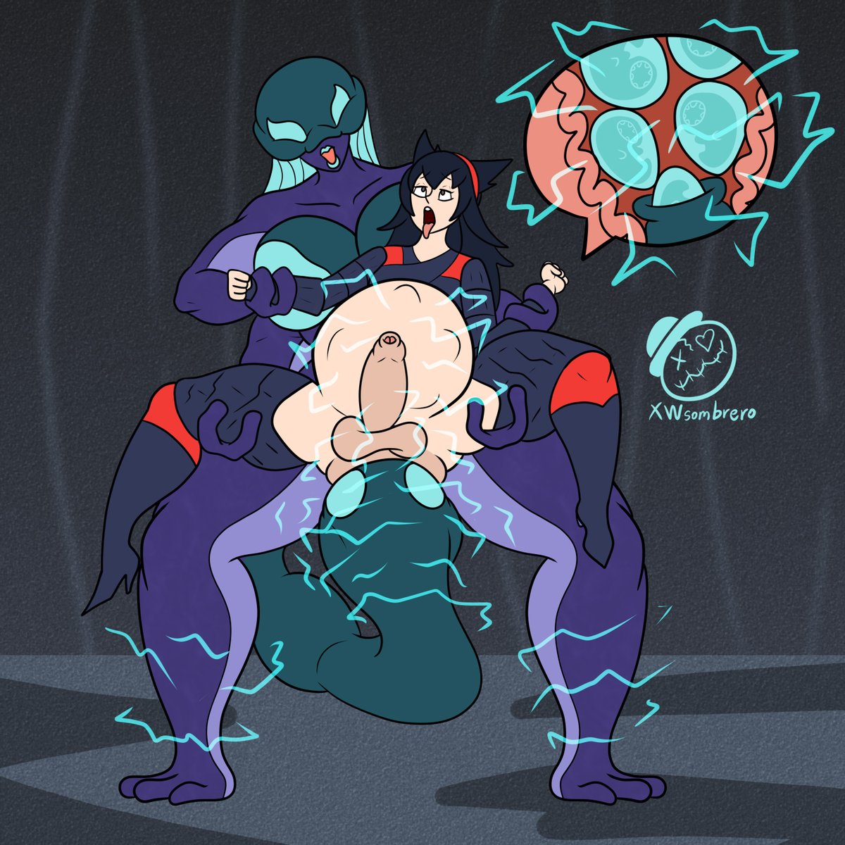 JM8593's tweet photo. "A roockie hunter adventures to slay a new variant of Gigginox. What could go wrong?"

Art by the kind @Xwsombrero ! Please go check his profile! He's such a sweetheart! https://t.co/uMZ5SZULKd