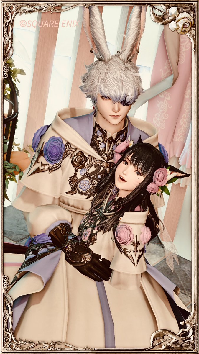petites_e's tweet photo. この前の差分！
強そうな執事とメイドでお客様をお迎えします🍻
#FF14　#ミコッテ　#ヴィエラ https://t.co/6xHTXr9dsO