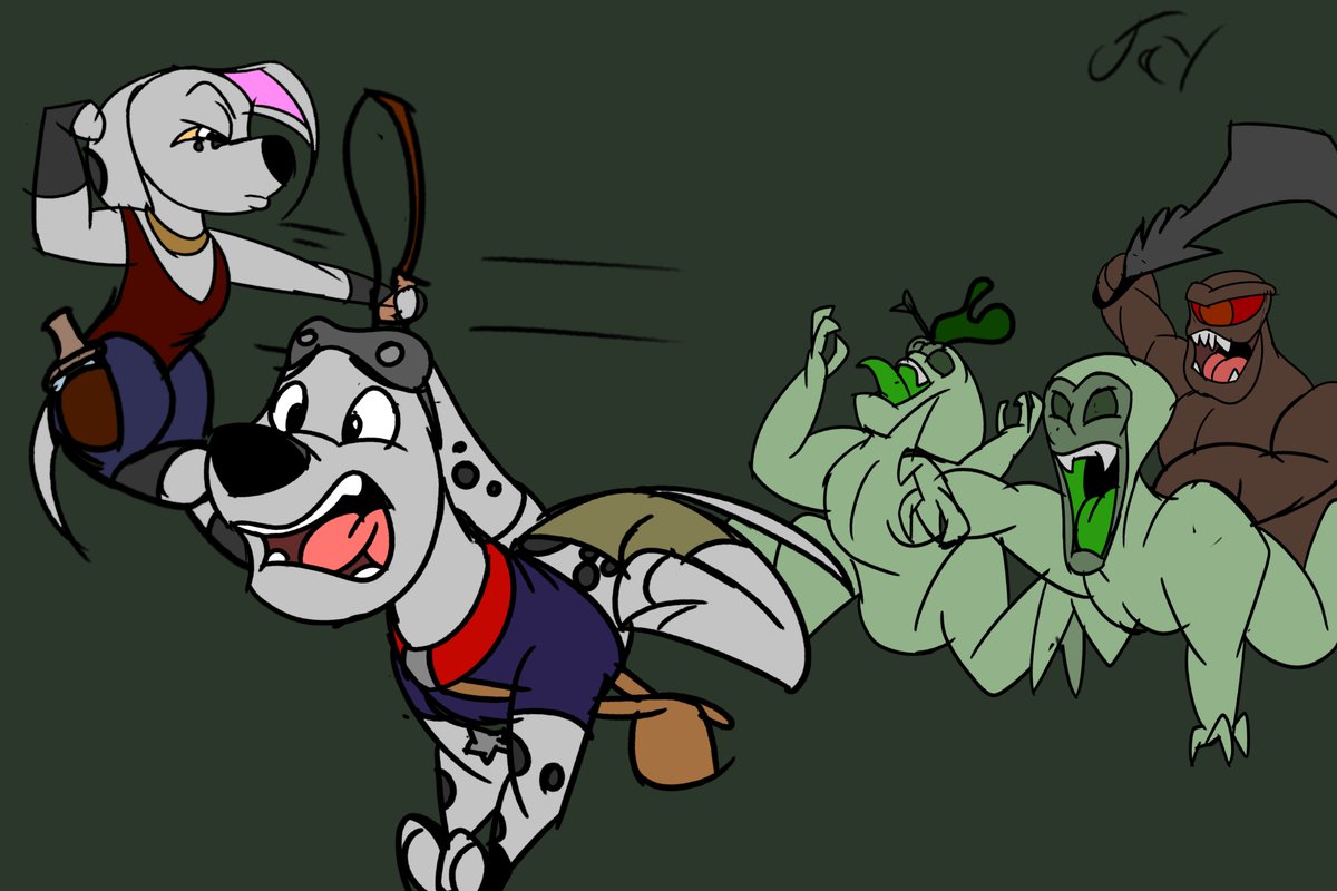 jayofthetrees's tweet photo. "I was promised Dinosaurs!!!"

I really like that entry in that franchise where a brother and sister discover their family has a generational, blood-thirsty enemy that's actively trying to kill them...

Now, was I think of #101DalmatianStreet or Turok 3?

...Eh, same difference. https://t.co/7pE93z4W9P