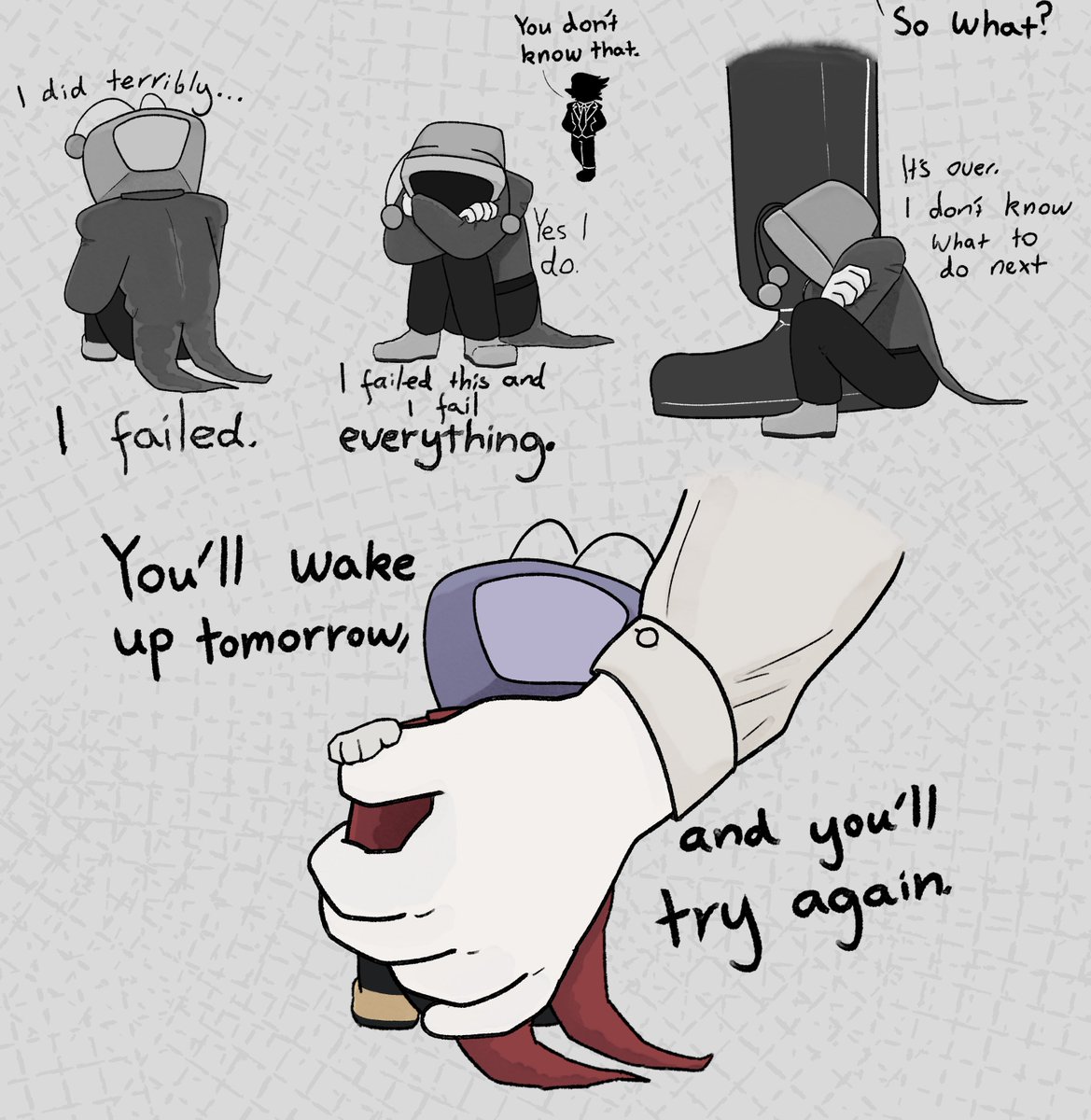 StarlightLilly3's tweet photo. I made myself a little comic to deal with failure, but it resonated with the people I've shared it with so I'm posting it here as well
#deltarune #tenna #spamtenna https://t.co/CW7N7gHQHw